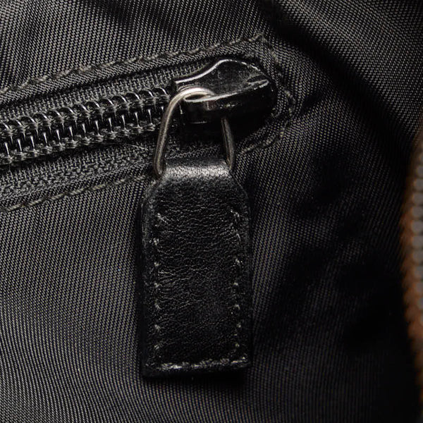 グッチ グッチシマ  ショルダーバッグ 161822 ブラック キャンバス レザー レディース GUCCI 【中古】