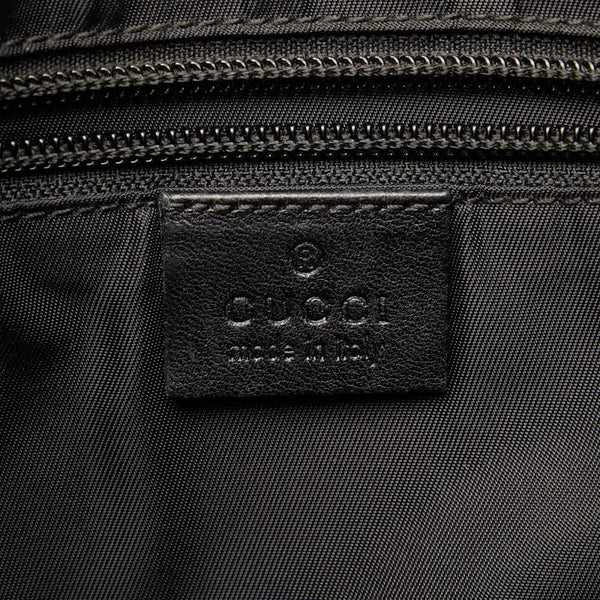 グッチ グッチシマ  ショルダーバッグ 161822 ブラック キャンバス レザー レディース GUCCI 【中古】