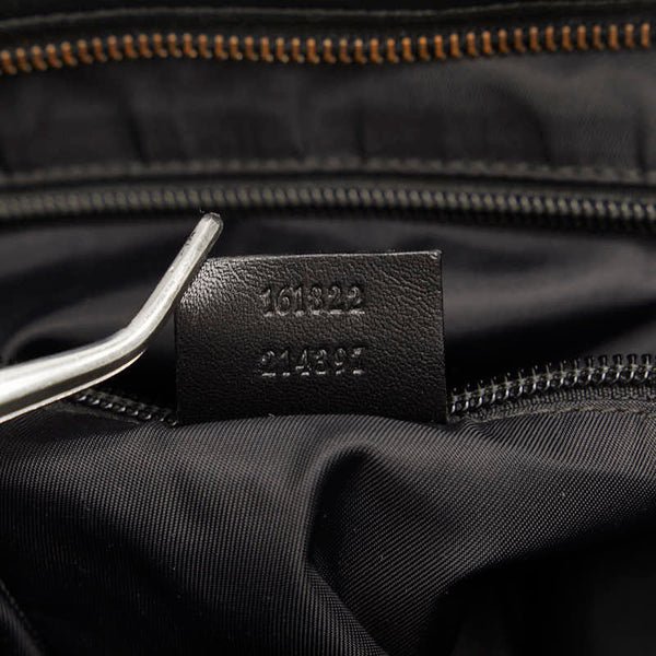 グッチ グッチシマ  ショルダーバッグ 161822 ブラック キャンバス レザー レディース GUCCI 【中古】