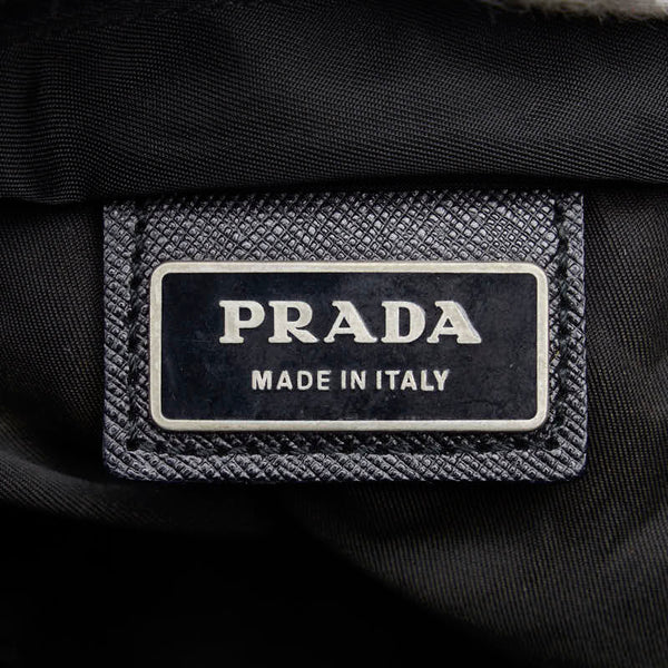 プラダ 斜め掛け ショルダーバッグ ブラック ナイロン レディース PRADA 【中古】