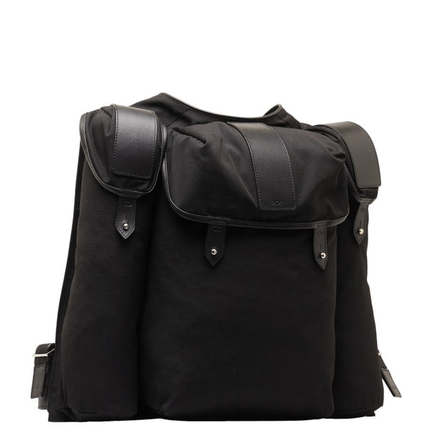 ディオール リュック バックパック ブラック シルバー ナイロン レザー メンズ Dior 【中古】