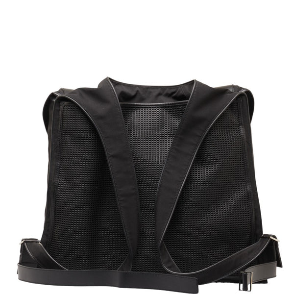 ディオール リュック バックパック ブラック シルバー ナイロン レザー メンズ Dior 【中古】