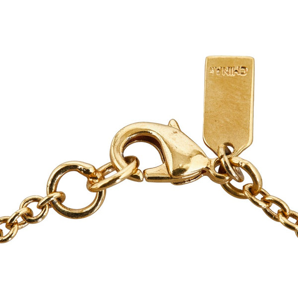 コーチ ハートモチーフ ラインストーン ブレスレット ゴールド メッキ レディース COACH 【中古】