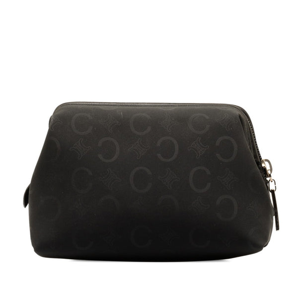 セリーヌ Cマカダム ポーチ アクセサリーポーチ ブラック ナイロン レディース CELINE 【中古】
