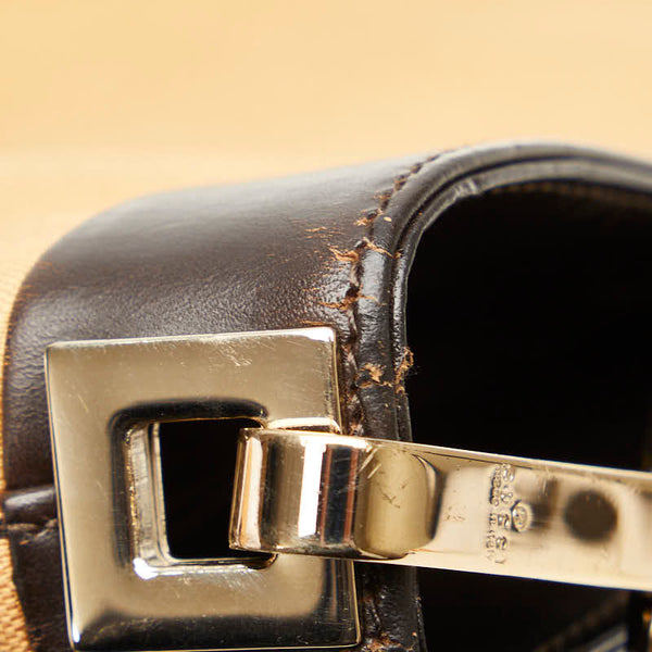 グッチ シェリーライン ワンショルダーバッグ ハンドバッグ 0014231 ブラウン　マルチカラー キャンバス レザー レディース GUCCI 【中古】