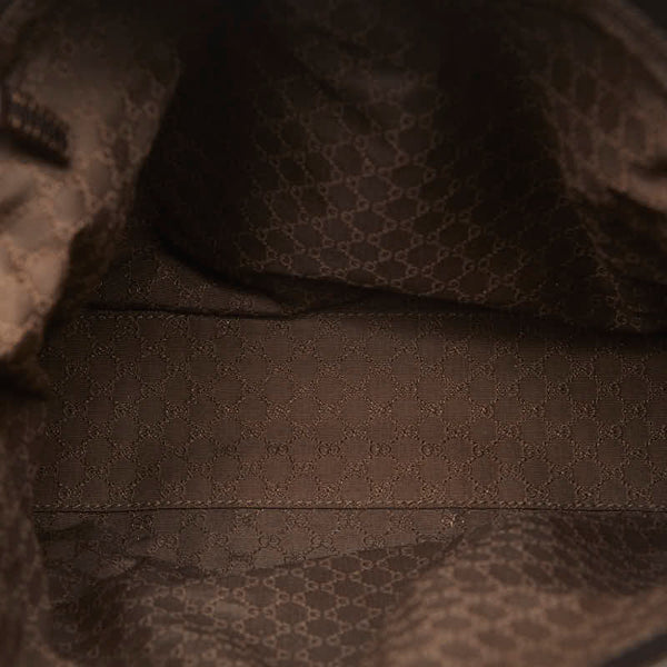 グッチ シェリーライン ワンショルダーバッグ ハンドバッグ 0014231 ブラウン　マルチカラー キャンバス レザー レディース GUCCI 【中古】