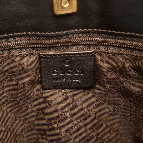 グッチ シェリーライン ワンショルダーバッグ ハンドバッグ 0014231 ブラウン　マルチカラー キャンバス レザー レディース GUCCI 【中古】
