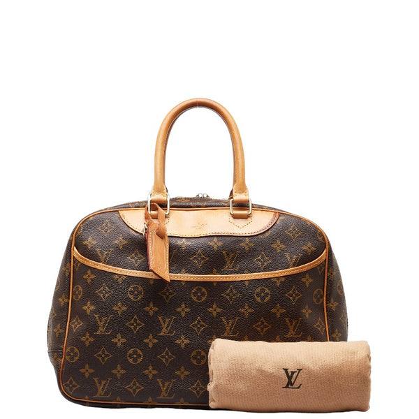 ルイ ヴィトン モノグラム ドーヴィル ハンドバッグ M47270 ブラウン PVC レザー レディース LOUIS VUITTON 【中古】