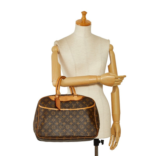 ルイ ヴィトン モノグラム ドーヴィル ハンドバッグ M47270 ブラウン PVC レザー レディース LOUIS VUITTON 【中古】
