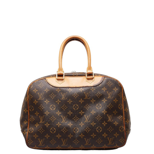 ルイ ヴィトン モノグラム ドーヴィル ハンドバッグ M47270 ブラウン PVC レザー レディース LOUIS VUITTON 【中古】