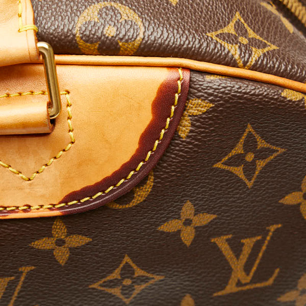 ルイ ヴィトン モノグラム ドーヴィル ハンドバッグ M47270 ブラウン PVC レザー レディース LOUIS VUITTON 【中古】