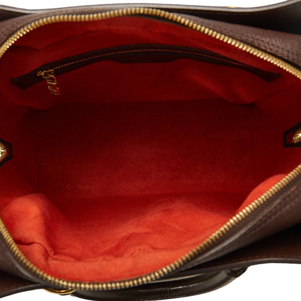 ルイ ヴィトン ダミエ トリアナ ハンドバッグ N51155 ブラウン PVC レザー レディース LOUIS VUITTON 【中古】