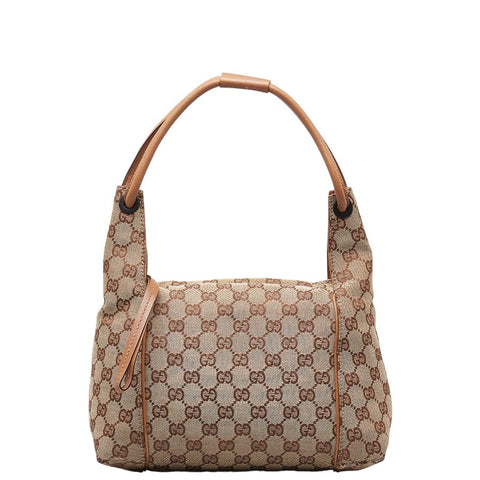 グッチ GGキャンバス ハンドバッグ 101333 ブラウン キャンバス レザー レディース GUCCI 【中古】