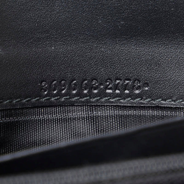 グッチ グッチシマ インターロッキングG 長財布 369663 ブラック レザー メンズ GUCCI 【中古】