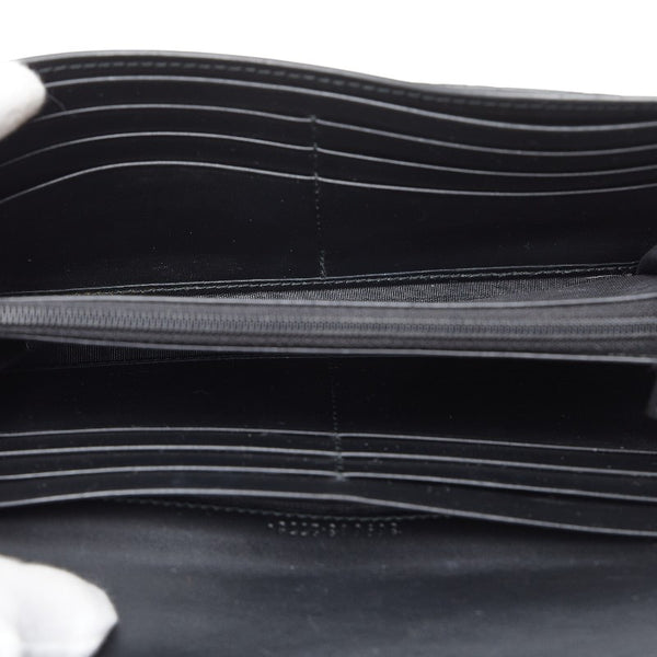 グッチ グッチシマ インターロッキングG 長財布 369663 ブラック レザー メンズ GUCCI 【中古】