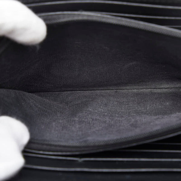 グッチ グッチシマ インターロッキングG 長財布 369663 ブラック レザー メンズ GUCCI 【中古】