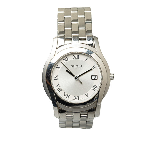 グッチ 腕時計 5500M クオーツ ホワイト文字盤 ステンレススチール メンズ GUCCI 【中古】