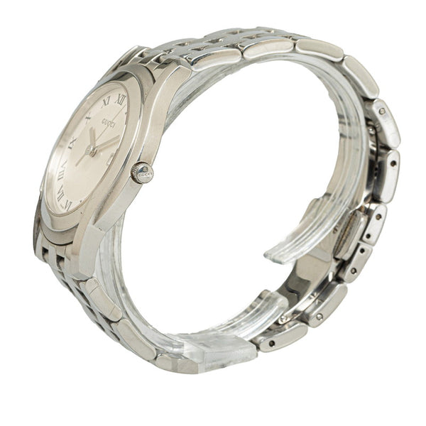 グッチ 腕時計 5500M クオーツ ホワイト文字盤 ステンレススチール メンズ GUCCI 【中古】