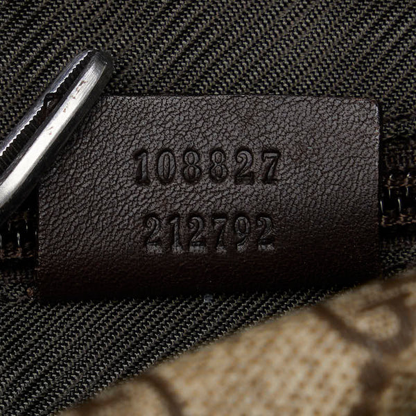 グッチ GGスプリーム ボストンバッグ ハンドバッグ 108827 ブラウン ベージュ PVC レザー レディース GUCCI 【中古】