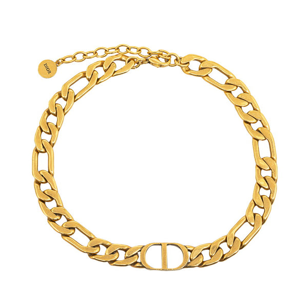 ディオール CDアイコン チェーン ネックレス ゴールド メッキ レディース Dior 【中古】