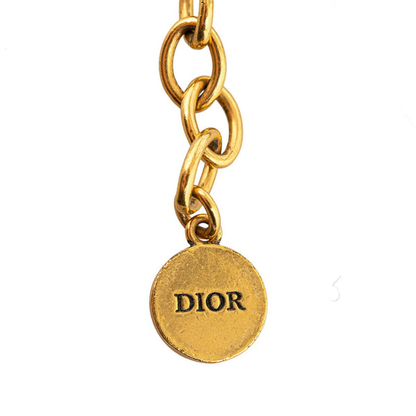 ディオール CDアイコン チェーン ネックレス ゴールド メッキ レディース Dior 【中古】