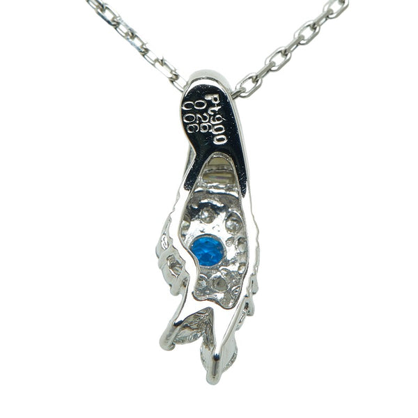 ノーブランド Pt900 プラチナ Pt850 プラチナ アウイナイト0.06ct ダイヤ0.26ct ペンダントネックレス レディース no brand 【中古】