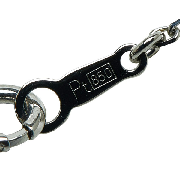 ノーブランド Pt900 プラチナ Pt850 プラチナ アウイナイト0.06ct ダイヤ0.26ct ペンダントネックレス レディース no brand 【中古】
