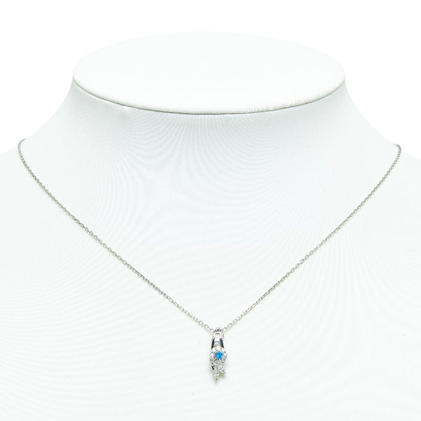 ノーブランド Pt900 プラチナ Pt850 プラチナ アウイナイト0.06ct ダイヤ0.26ct ペンダントネックレス レディース no brand 【中古】