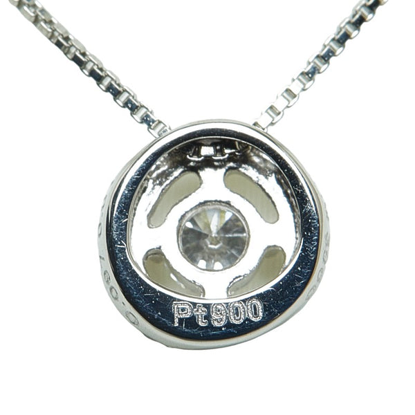 Pt900 プラチナ Pt850 プラチナ ダイヤ0.097ct ダイヤ0.01ct プチ ペンダントネックレス レディース 【中古】