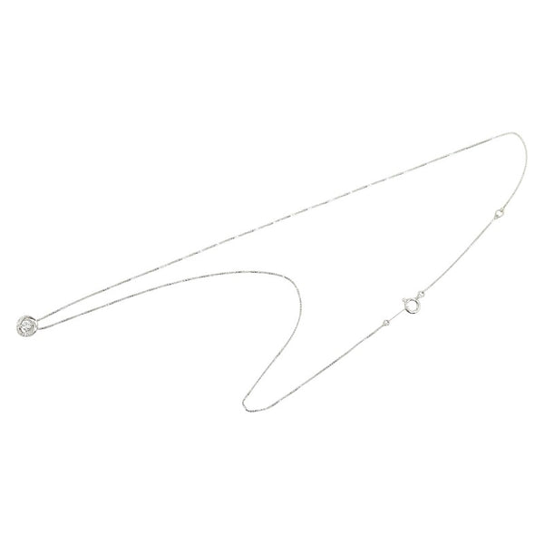 Pt900 プラチナ Pt850 プラチナ ダイヤ0.097ct ダイヤ0.01ct プチ ペンダントネックレス レディース 【中古】