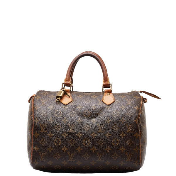 ルイ ヴィトン モノグラム スピーディ25 ミニボストンバッグ ハンドバッグ M41528 ブラウン PVC レザー レディース LOUIS VUITTON 【中古】