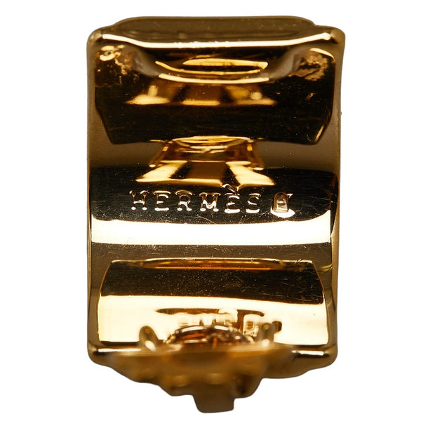 エルメス エマイユGM 七宝焼き 魚 イヤリング ゴールド マルチカラー メッキ レディース HERMES 【中古】