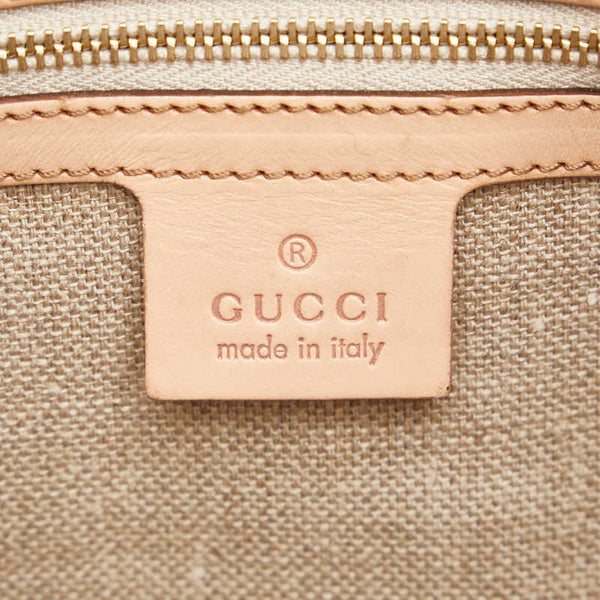 グッチ ニュージャッキー フローラ ワンショルダーバッグ ハンドバッグ 137335 アイボリー ホワイト マルチカラー キャンバス レザー レディース GUCCI 【中古】