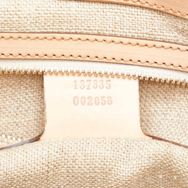 グッチ ニュージャッキー フローラ ワンショルダーバッグ ハンドバッグ 137335 アイボリー ホワイト マルチカラー キャンバス レザー レディース GUCCI 【中古】