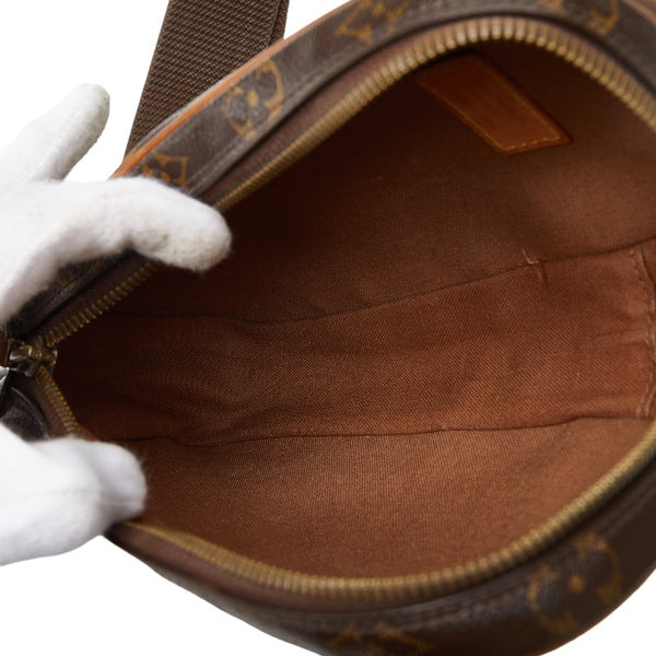 ルイ ヴィトン モノグラム ポシェットガンジュ ボディバッグ ウエストバッグ M51870 ブラウン PVC レザー メンズ LOUIS VUITTON 【中古】
