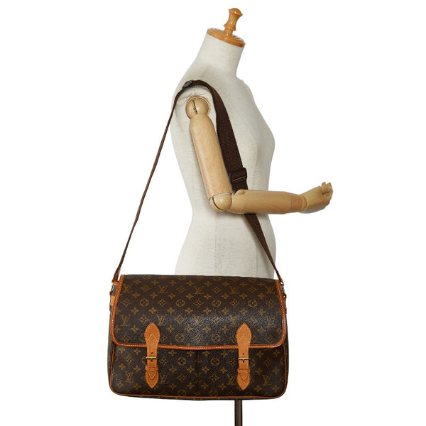 ルイ ヴィトン モノグラム ジベシエールGM ショルダーバッグ M42249 ブラウン PVC レザー レディース LOUIS VUITTON 【中古】