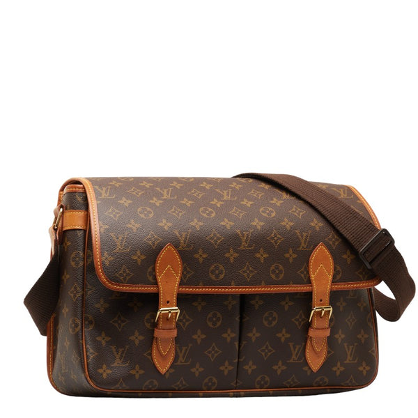ルイ ヴィトン モノグラム ジベシエールGM ショルダーバッグ M42249 ブラウン PVC レザー レディース LOUIS VUITTON 【中古】