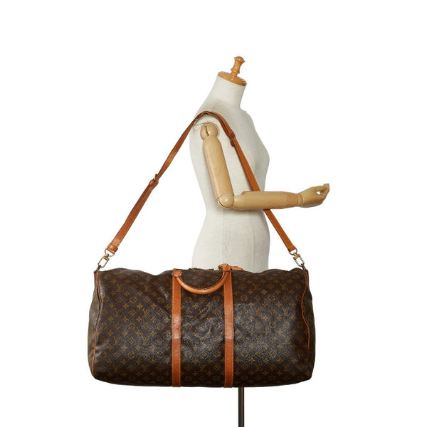 ルイ ヴィトン モノグラム キーポル60 ボストンバッグ トラベルバッグ M41422 ブラウン PVC レザー レディース LOUIS VUITTON 【中古】