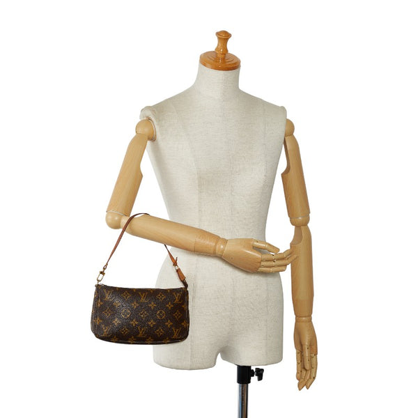 ルイ ヴィトン モノグラム ポシェット アクセソワール ハンドバッグ ポーチ M51980 ブラウン PVC レザー レディース LOUIS VUITTON 【中古】