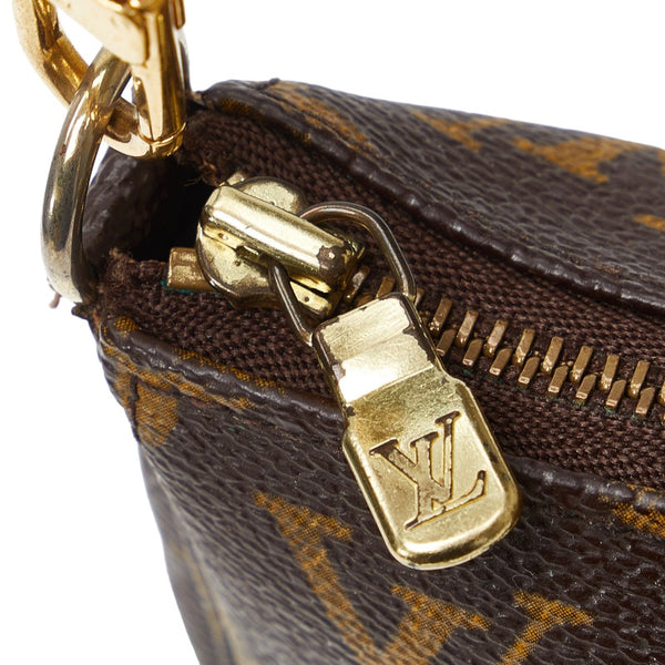ルイ ヴィトン モノグラム ポシェット アクセソワール ハンドバッグ ポーチ M51980 ブラウン PVC レザー レディース LOUIS VUITTON 【中古】