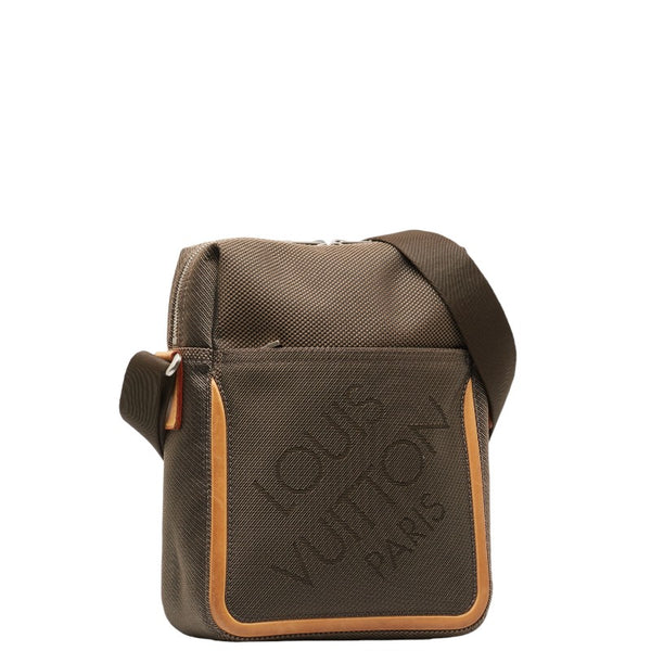 ルイ ヴィトン ダミエ ジェアン シタダン 斜め掛け ショルダーバッグ M93224 カーキ キャンバス レザー レディース LOUIS VUITTON 【中古】