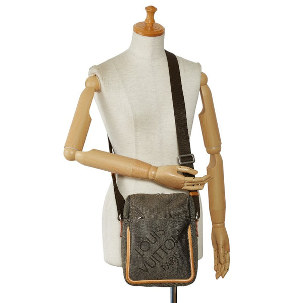 ルイ ヴィトン ダミエ ジェアン シタダン 斜め掛け ショルダーバッグ M93224 カーキ キャンバス レザー レディース LOUIS VUITTON 【中古】