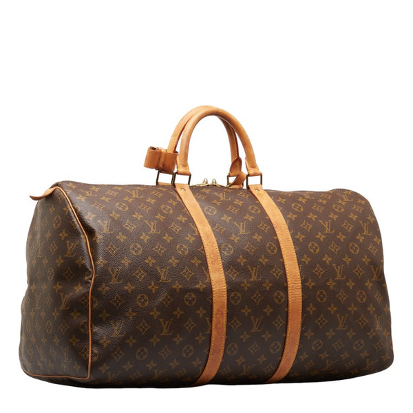 ルイ ヴィトン モノグラム キーポル55 ボストンバッグ トラベルバッグ M41424 ブラウン PVC レザー レディース LOUIS VUITTON 【中古】
