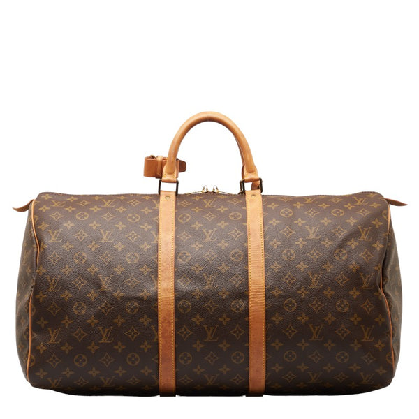 ルイ ヴィトン モノグラム キーポル55 ボストンバッグ トラベルバッグ M41424 ブラウン PVC レザー レディース LOUIS VUITTON 【中古】