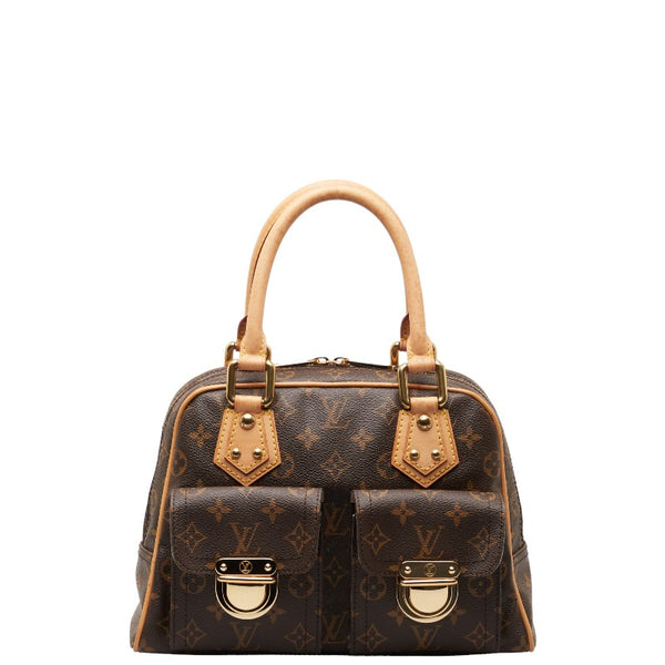 ルイ ヴィトン モノグラム マンハッタンPM ハンドバッグ M40026 ブラウン PVC レザー レディース LOUIS VUITTON 【中古】