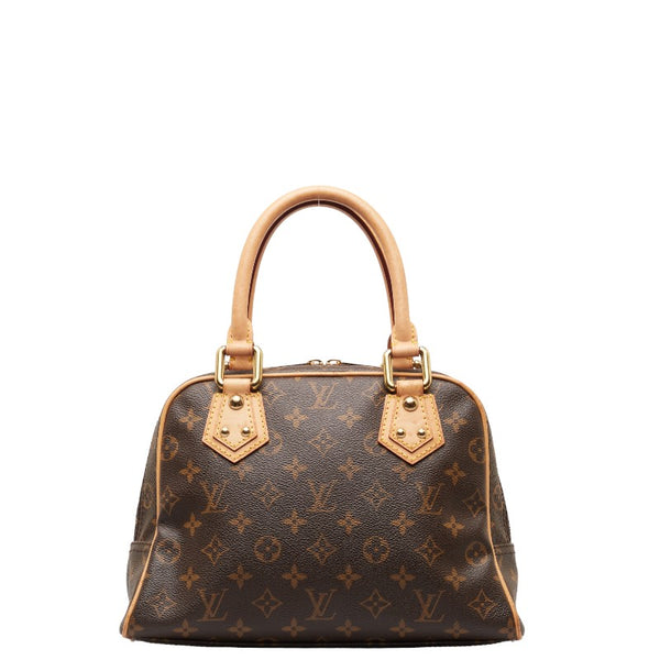 ルイ ヴィトン モノグラム マンハッタンPM ハンドバッグ M40026 ブラウン PVC レザー レディース LOUIS VUITTON 【中古】