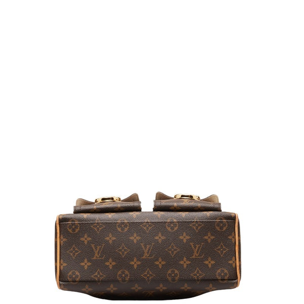 ルイ ヴィトン モノグラム マンハッタンPM ハンドバッグ M40026 ブラウン PVC レザー レディース LOUIS VUITTON 【中古】