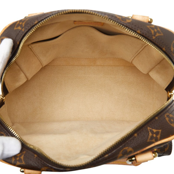 ルイ ヴィトン モノグラム マンハッタンPM ハンドバッグ M40026 ブラウン PVC レザー レディース LOUIS VUITTON 【中古】