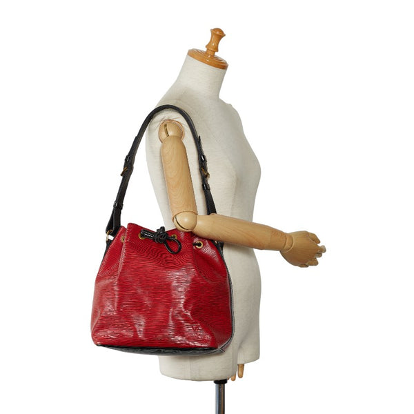 ルイ ヴィトン エピ プチノエ ショルダーバッグ M44172 カスティリアンレッド ノワール レザー レディース LOUIS VUITTON 【中古】