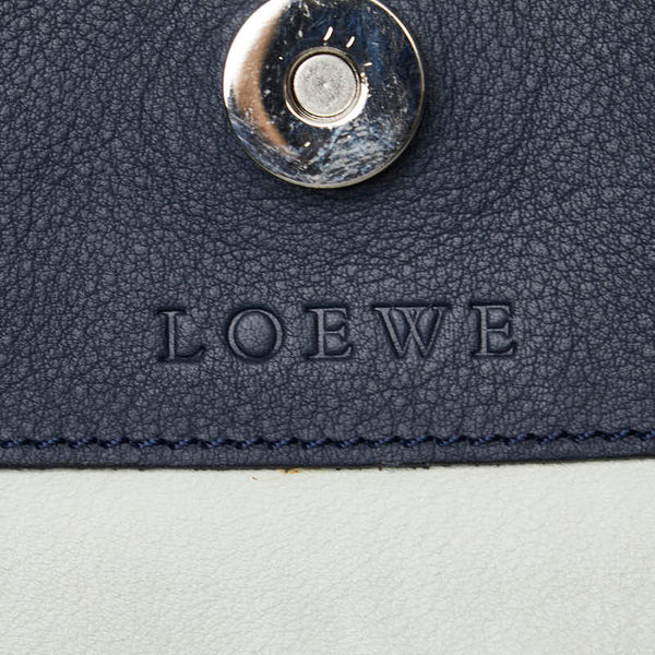 ロエベ アナグラム ハンドバッグ トートバッグ グリーン ブラック スウェード レザー レディース LOEWE 【中古】